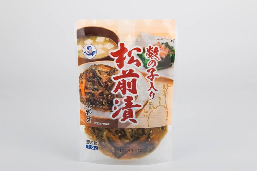 数の子入り松前漬 160g 10個セット [小野万 宮城県 気仙沼市 20564647] 魚 魚介類 松前漬け 松前漬 いか イカ 数の子 冷蔵 酒の肴 おつまみ おかず ご飯のお供 セット