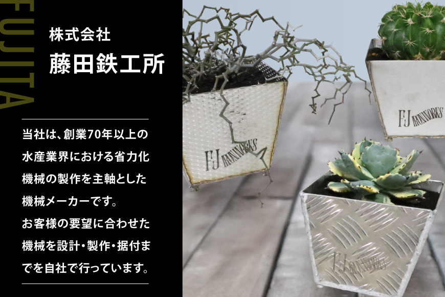 植木鉢 BOTANICAL POT ASP-S 1点 [藤田鉄工所 宮城県 気仙沼市 20564997] プランター 鉢 植木 おしゃれ 室内 多肉植物 アガベ アルミ 金属 花 ガーデン DIY 植物 多肉 観葉植物 ナチュラル