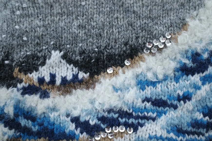 【気仙沼ニッティング】 ニットバッグ 神奈川沖浪裏 [気仙沼ニッティング 宮城県 気仙沼市 20565623]