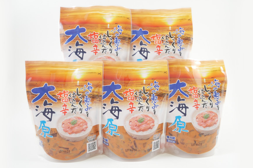 海の恵みをじっくり仕込んだ塩辛 大海原 300g 5個セット【ご飯のお供に、酒の肴に】 [小野万 宮城県 気仙沼市 20564655] 魚 魚介類 いか イカ 塩辛 いか塩辛 イカ塩辛 冷蔵 酒の肴 おつまみ ご飯のお供