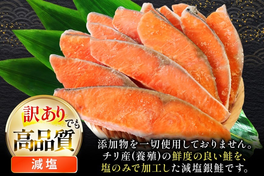 訳あり 無添加 減塩 銀鮭 切身 総重量 1kg [足利本店 宮城県 気仙沼市 20565550]