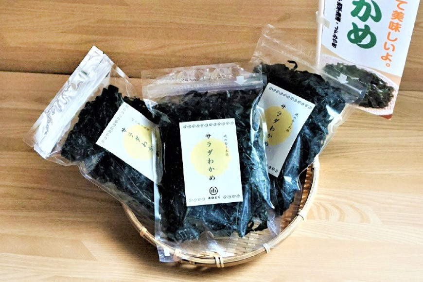 【2つの食感】 三陸産 サラダわかめ 170g ×3袋 [小野徳 宮城県 気仙沼市 20565558] 海藻 ワカメ わかめ 若布 塩蔵わかめ 塩蔵 コリコリ シャキシャキ 冷蔵