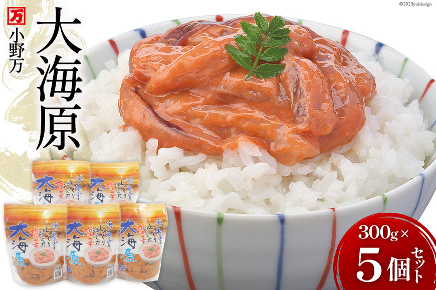 海の恵みをじっくり仕込んだ塩辛 大海原 300g 5個セット【ご飯のお供に、酒の肴に】 [小野万 宮城県 気仙沼市 20564655] 魚 魚介類 いか イカ 塩辛 いか塩辛 イカ塩辛 冷蔵 酒の肴 おつまみ ご飯のお供