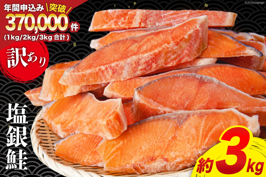 訳あり 銀鮭 切り身 約3kg [気仙沼市 20564992] 鮭 さけ サケ シャケ 魚 3kg