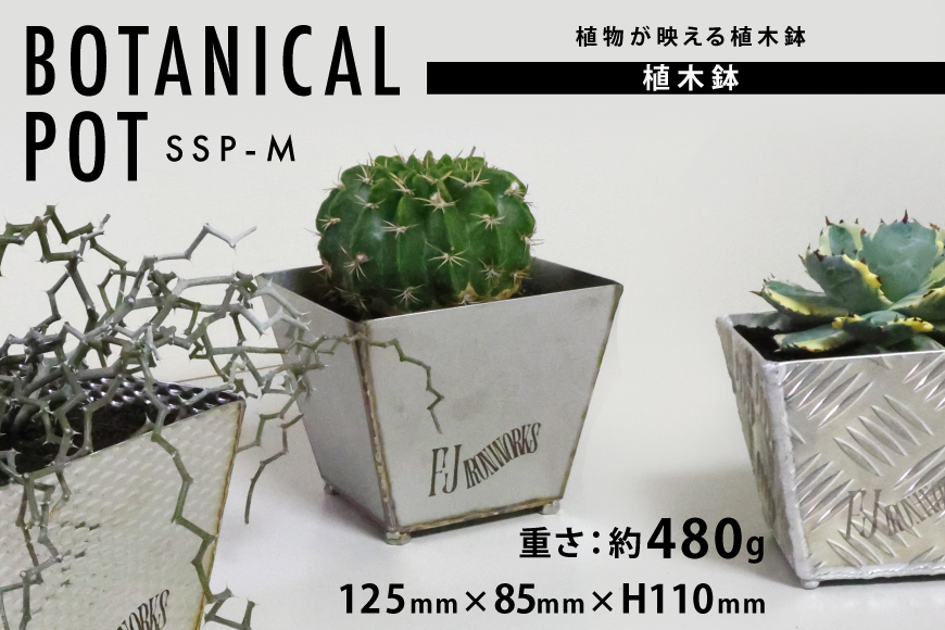 植木鉢 BOTANICAL POT SSP-M 1点 [藤田鉄工所 宮城県 気仙沼市 20565001] プランター 鉢 植木 おしゃれ 室内 多肉植物 アガベ ステンレス 金属 花 ガーデン DIY 植物 多肉 観葉植物 ナチュラル