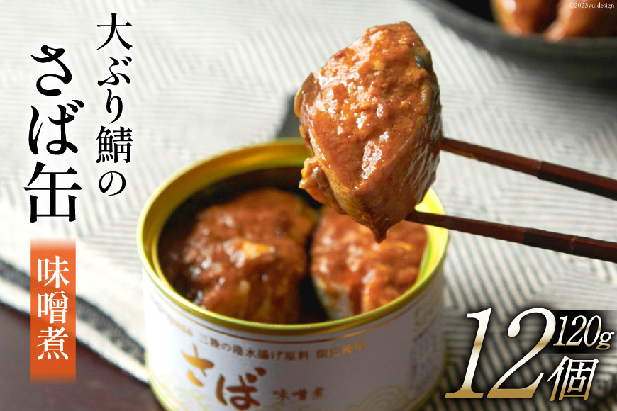 大ぶり鯖のさば缶 12缶 セット 味噌煮 [モンマルシェ 宮城県 気仙沼市 20565066] 缶詰 サバ缶 サバ 缶詰め かんづめ 鯖 さば さばの味噌煮 味噌煮 簡単調理 高級 保存食 常備 常温