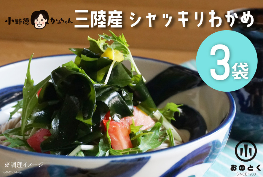 【肉厚1等品】 三陸産 シャッキリわかめ 200g ×3袋 [小野徳 宮城県 気仙沼市 20565560] 海藻 ワカメ わかめ 若布 塩蔵わかめ 塩蔵 肉厚 1等品 冷蔵