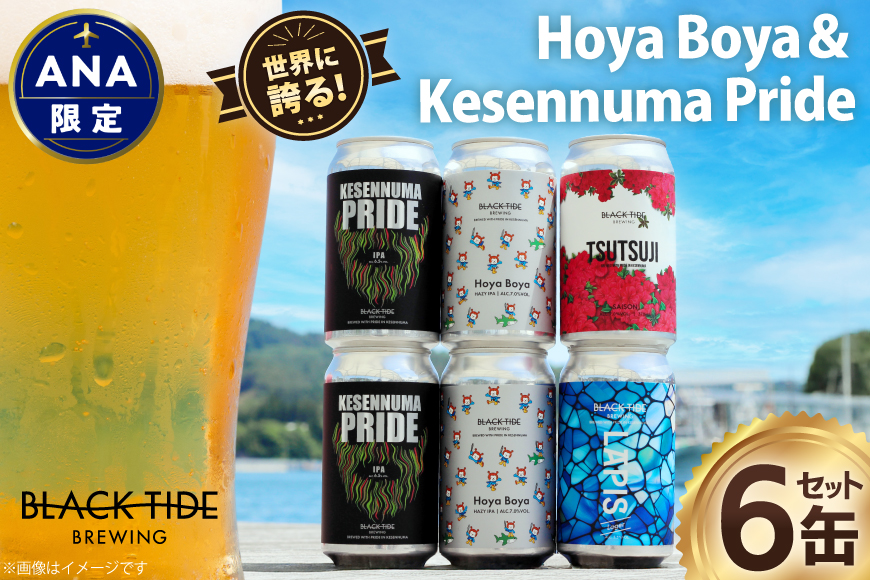 【ANA限定】クラフトビール Hoya Boya＆Kesennuma Pride セット [BLACK TIDE BREWING合同会社 宮城県 気仙沼市 20565621]