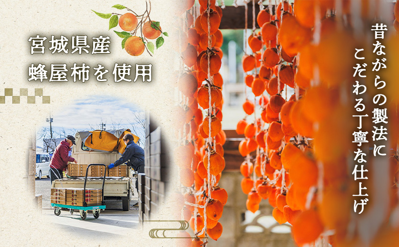 2026年1月発送開始【宮城のコロ柿　旬の味】＜干し柿1kg約12～18個＞【1300701】