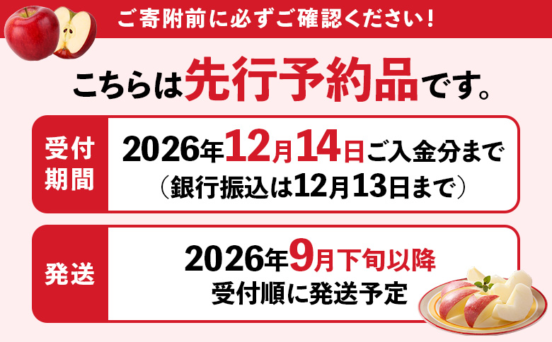 【先行予約】★数量限定★旬のりんご 約5kg (18～20玉)【1510301】