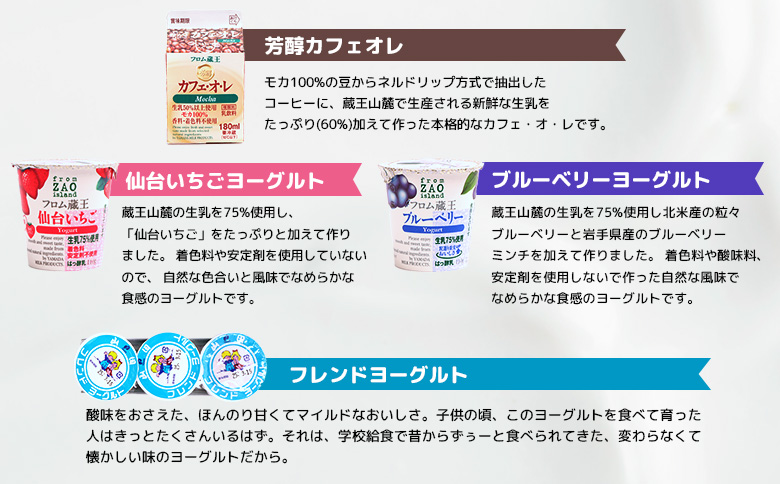 【フロム蔵王】どっさりヨーグルト7種セット【01135】
