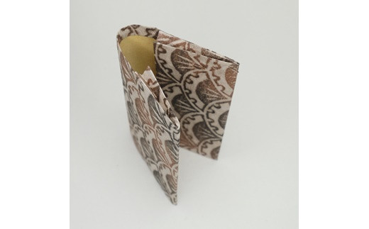 【白石和紙紙子】名刺入れ・カードケース（銀杏青海波）【27151】