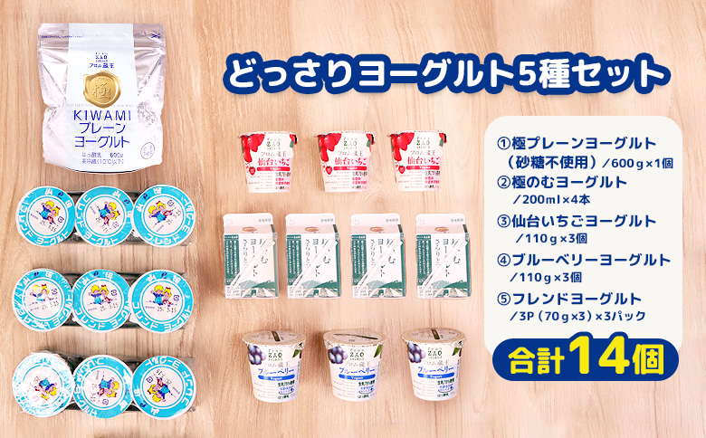 フロム蔵王　どっさりヨーグルト5種セット【0114601】