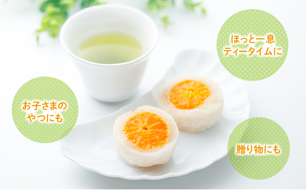 みかん丸ごと1個入った　甘仙堂のみかん大福１０個入