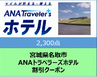 宮城県名取市　ANAトラベラーズホテル割引クーポン（2,300点分）