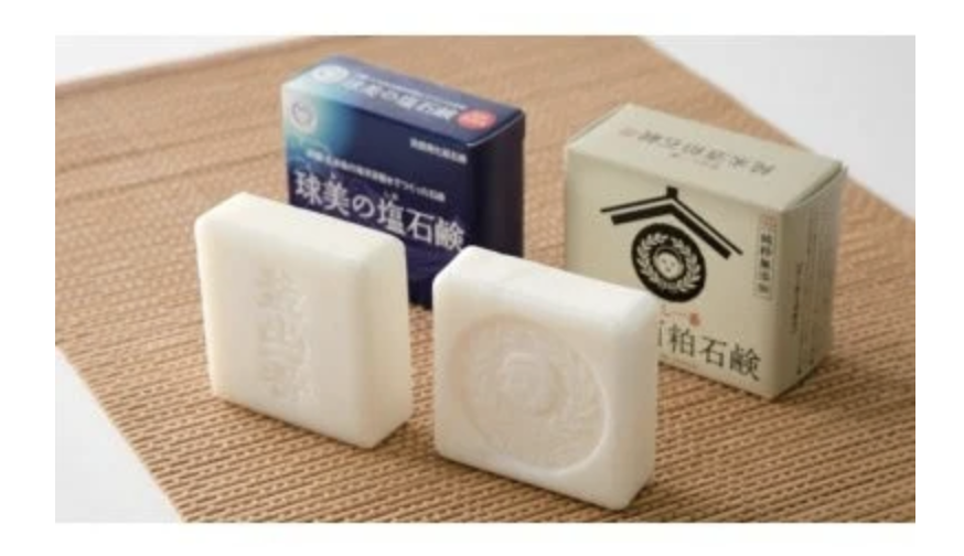 「釜出し一番純米酒粕石鹸」「球美の塩石鹸」詰め合わせセット