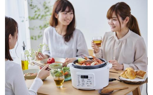 電気圧力鍋 アイリスオーヤマ 4L ホワイト 圧力鍋 調理家電 キッチン家電 4.0L 鍋 レシピブック付き 自動メニュー搭載 ハイパワー 大容量 保温 時短 簡単 ギフト プレゼント ふるさと おすすめ 人気 アイリス PC-MA4-W