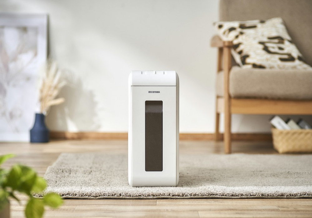 シュレッダー マイクロクロスカット 4枚同時細断 パーソナルシュレッダーマイクロクロスカット アイリスオーヤマ 静音 家庭用 おしゃれ A4用紙 P4HMSV-W ホワイト