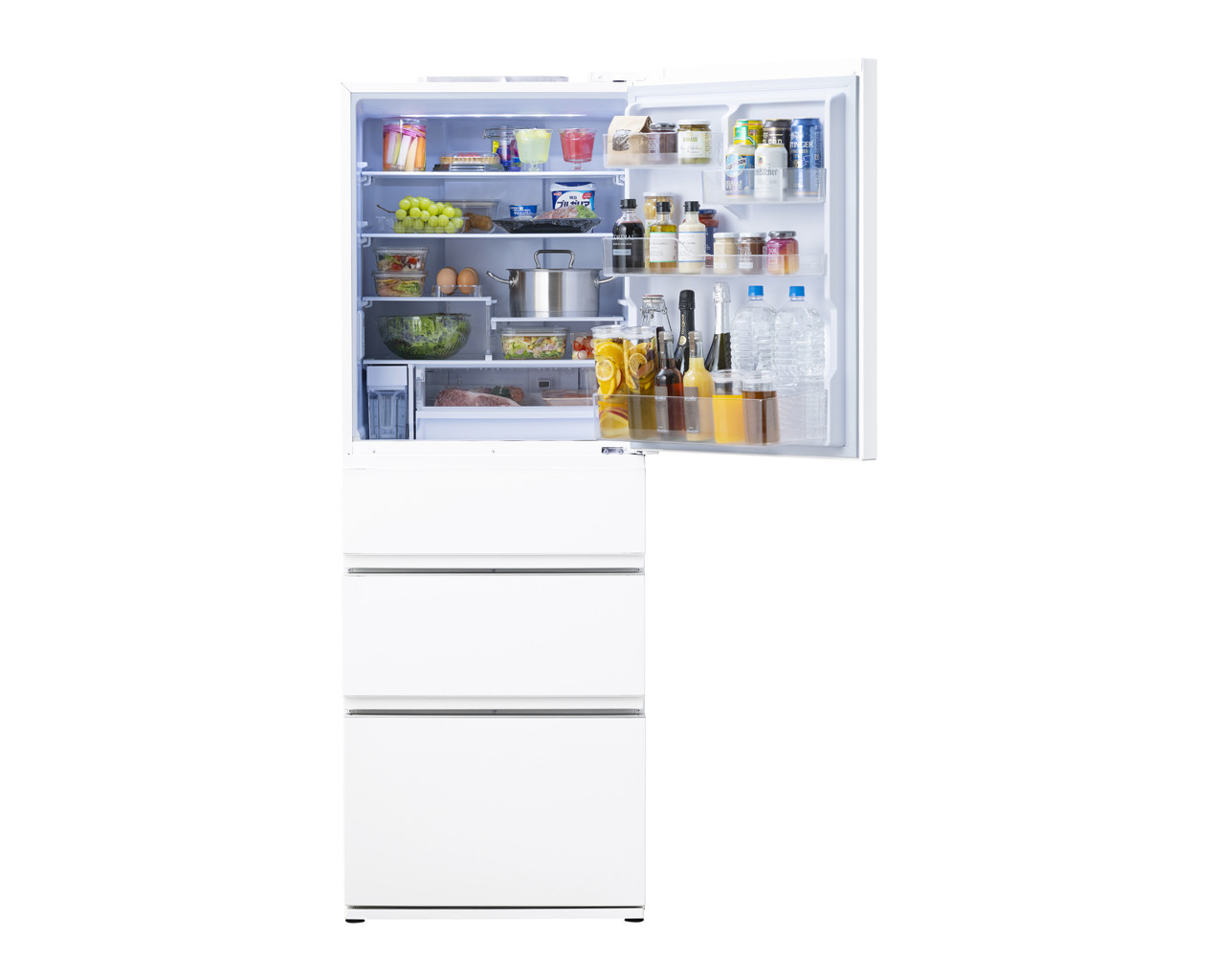 冷蔵庫 冷凍冷蔵庫 428L アイリスオーヤマ 5段冷凍室152L 奥行きスリム 自動霜取り 幅65 大容量 冷蔵 冷凍 冷蔵保存 冷凍保存 家電 電化製品 使いやすい 便利 おすすめ 人気 アイリス IRSN-SX43A-W シルキーホワイト（４ドア）