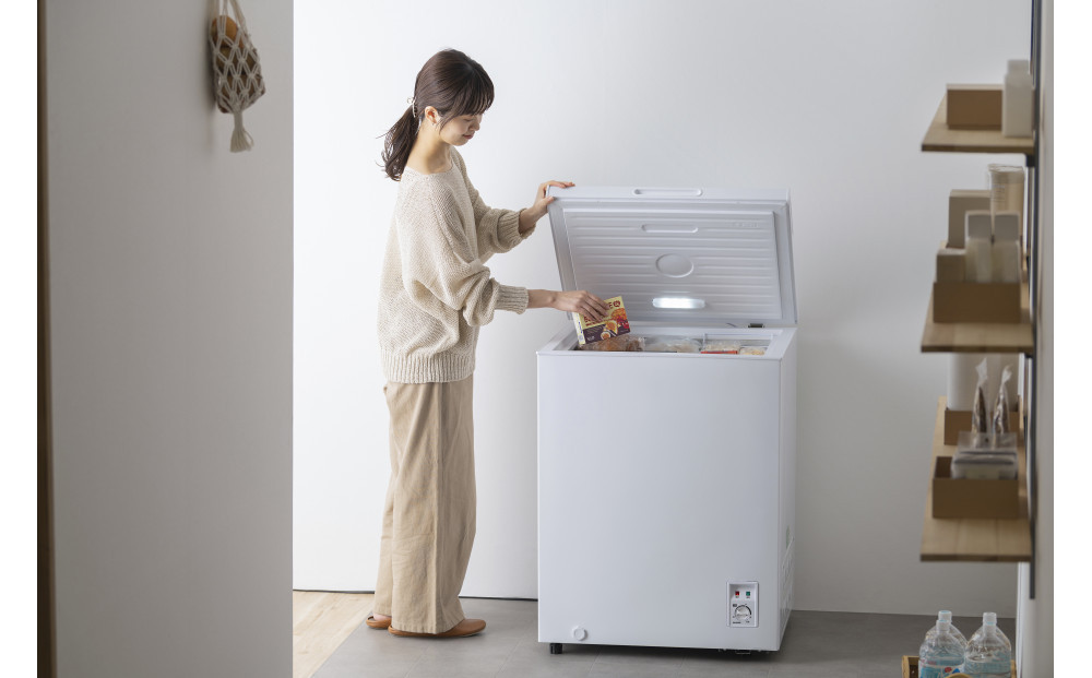 冷凍庫 上開き冷凍庫 142L ICSD-14B-W ホワイト