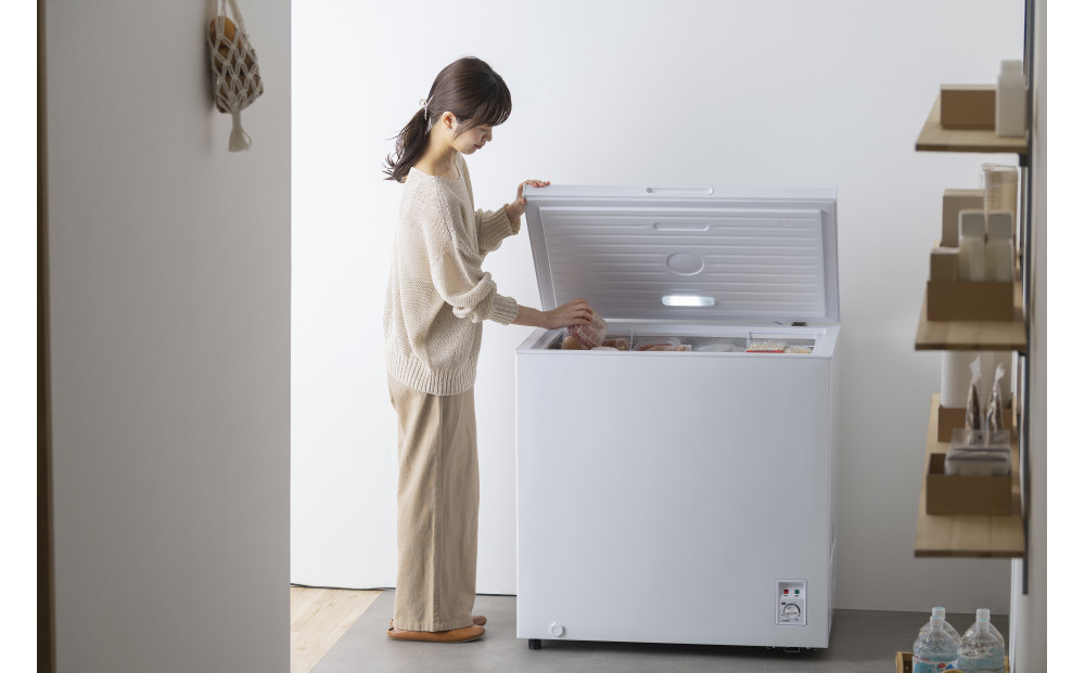 冷凍庫 上開き冷凍庫 199L ICSD-20B-W ホワイト