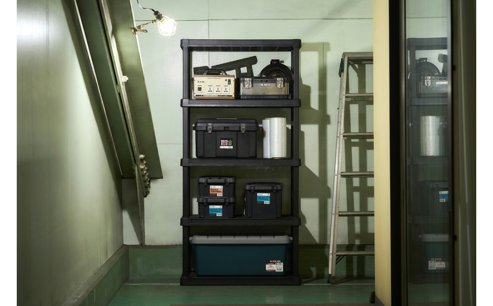 プラスチックラック5段 PLR-9145 ブラック