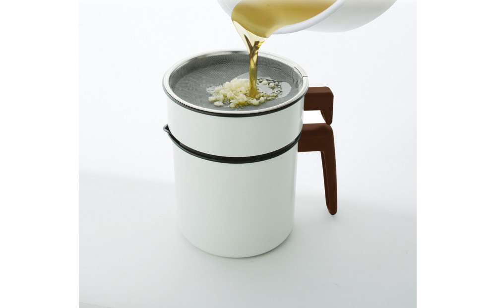 活性炭オイルポット９００ｍｌ　カートリッジ1個付　H-OP900　ホワイト