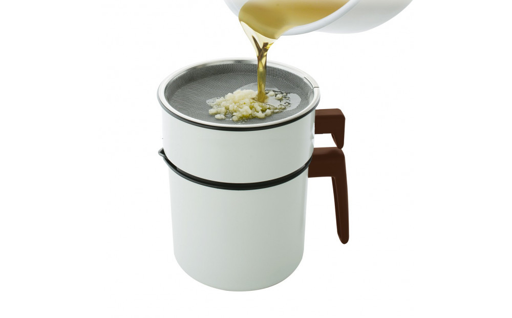 活性炭オイルポット１２００ｍｌ　カートリッジ1個付　H-OP1200　ホワイト