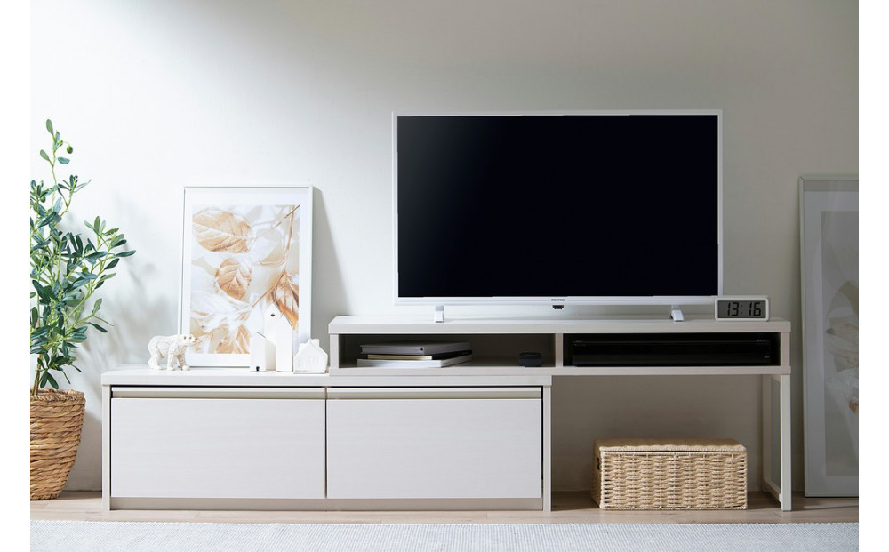 テレビ台 伸縮テレビ台 STS-100U-OW オフホワイト