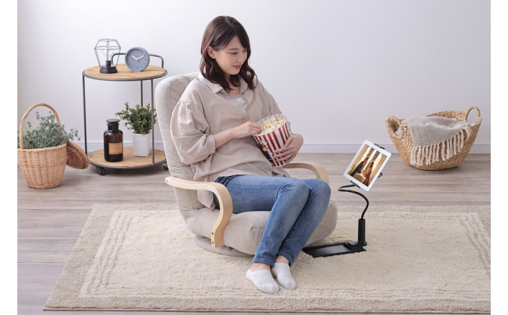 イス ウッドアームチェア回転タイプ WAC-K ベージュ