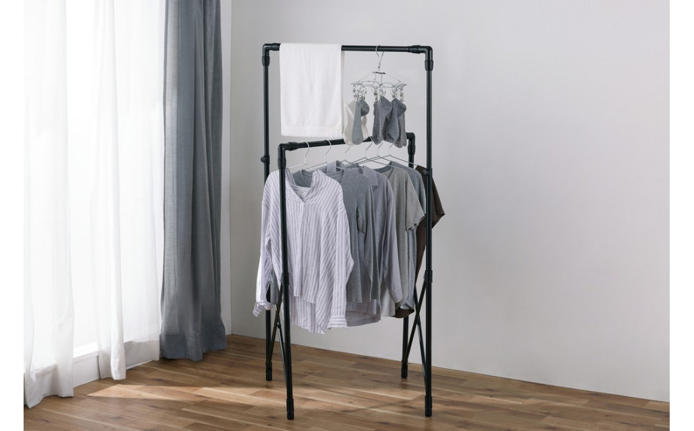 物干し  伸縮多機能スタイル物干し STSM-150 ブラック