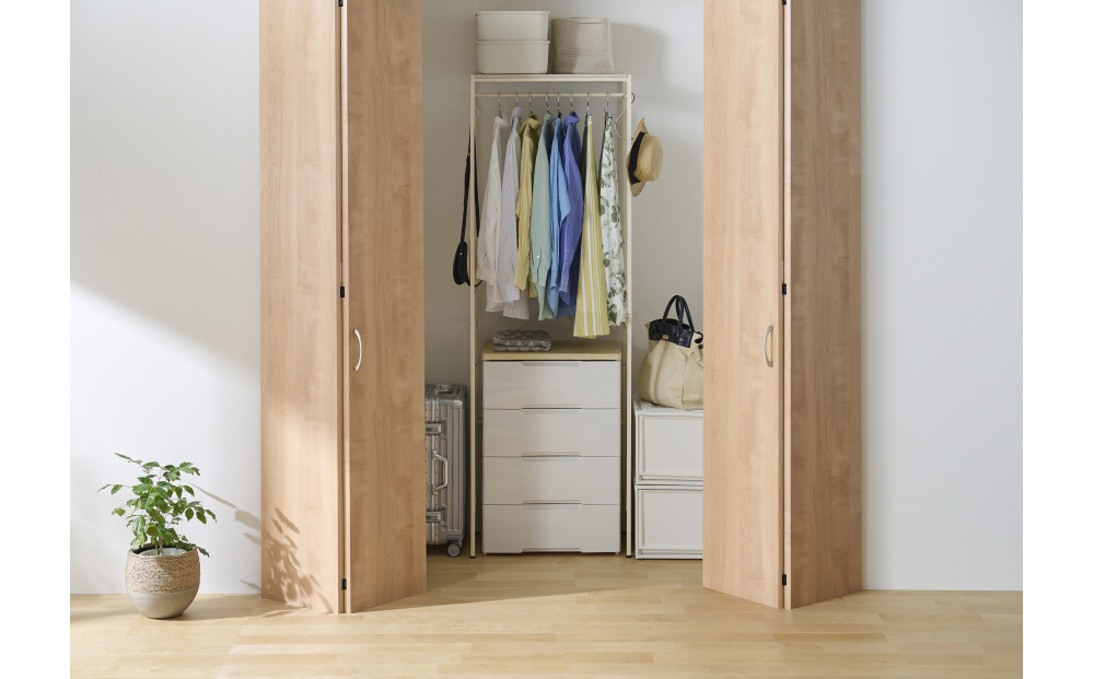 チェスト上ハンガーラック CHHR-640 ホワイト