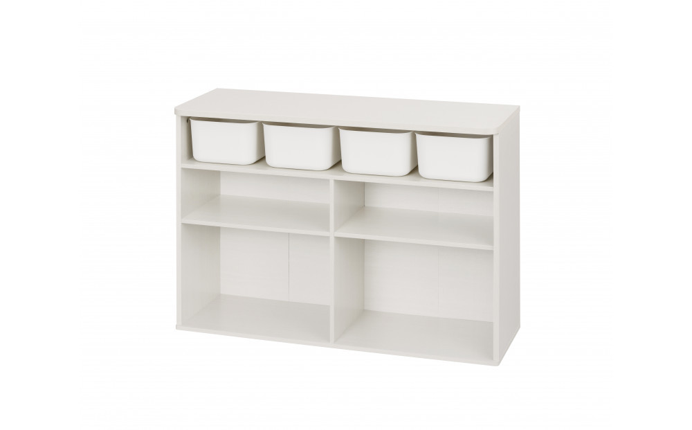 収納棚 ラウンドシェルフ RUSR-97W ホワイト