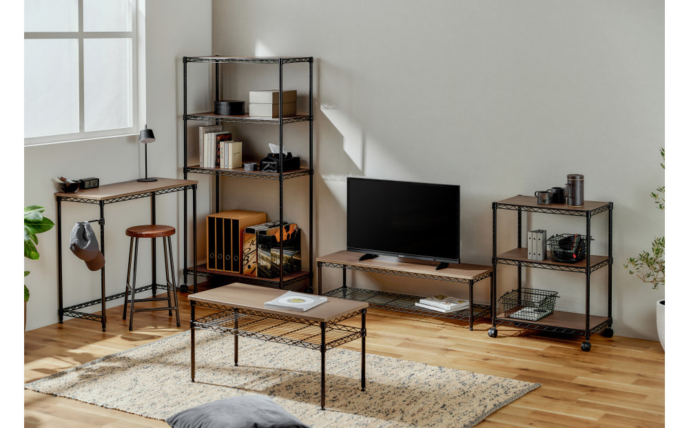 カラーメタルラック　ローボード CML-10302 ブラック