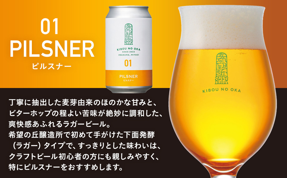【希望の丘醸造所】 クラフトビール（ピルスナー350ml）15本セット