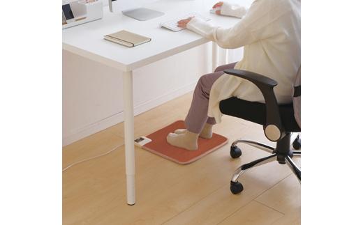 ホットマット 40×40cm 温度調節2段階 HCM-40S-T ブラウン｜なめらか 寒さ対策 足元対策