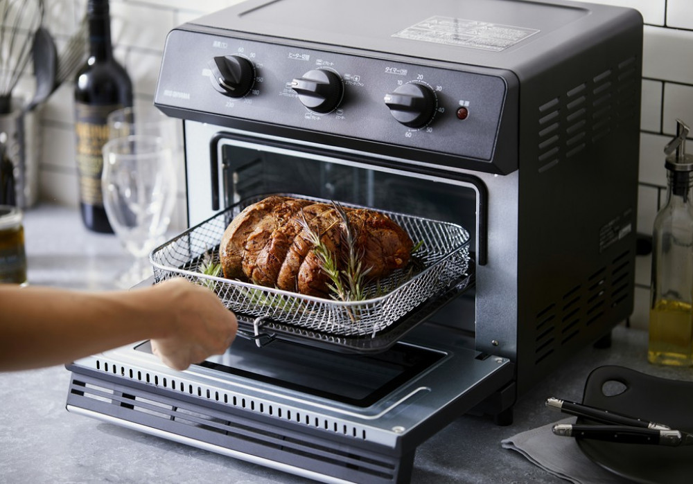 オーブン 4枚焼き 熱風 ノンフライ ノンフライ熱風オーブン アイリスオーヤマ キッチン 調理 家電 電化製品 キッチン家電 ノンフライ調理 リクック機能 FVX-D14A-B