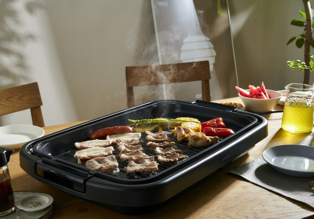 【ふるさと納税】ホットプレート ワイドホットプレート2枚 大型 ワイド 約50cm 平面 溝付き プレート フッ素加工 焦げ付きにくい 焼肉 お好み焼き ホットケーキ パーティー アイリスオーヤマ 家電 SWHP-012-B