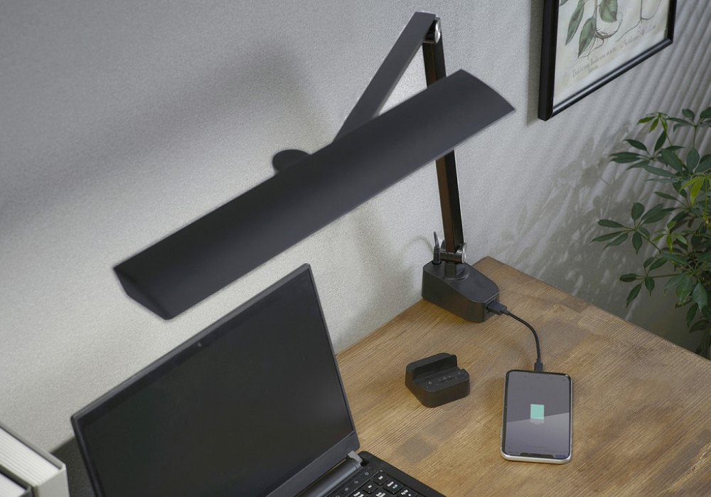 デスクライト デスクT型ライト クランプタイプ リモコン/USB端子付 アイリスオーヤマ 家電 電化製品 調光無段階 調色無段階 LDL-TCDL-B