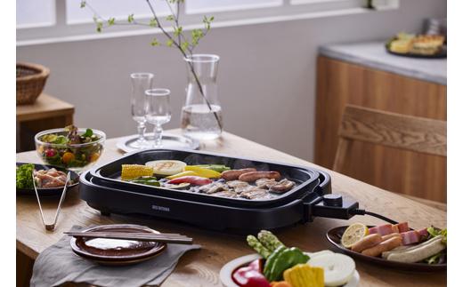 ホットプレート 網焼き風ホットプレート 2枚焼き 焼肉 平面 丸洗い可能 アイリスオーヤマ 家電 キッチン家電 電化製品  IHA-A20-B ブラック