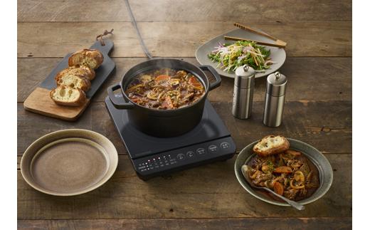 1口IHコンロ1000W IHK-T392-B ブラック