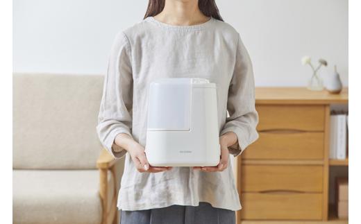 スチーム式加湿器 木造2畳 / 洋室3畳 コンパクト 120ml AHM-H12B-C アイボリー アイリスオーヤマ｜アロマ対応 連続加湿時間約11時間 衛生 リラックス アロマトレー
