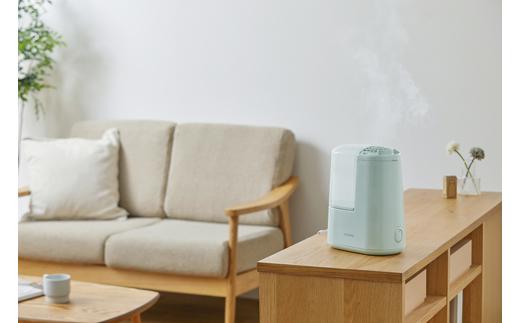 スチーム式加湿器 木造2畳 / 洋室3畳 コンパクト 120ml　AHM-H12B-Gフォググリーン アイリスオーヤマ｜アロマ対応 連続加湿時間約11時間 衛生 リラックス アロマトレー