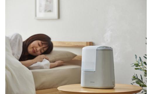 スチーム式加湿器 木造4畳 / 洋室7畳  260ml AHM-H26B-H ミストグレー アイリスオーヤマ｜アロマ対応 連続加湿時間約9時間 衛生 リラックス アロマトレー