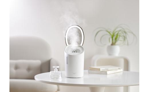 フェイススチーマー FST-101-W ホワイト MiCOLA （ミコラ） |アイリスオーヤマ 美顔器 スキンケア 温スチーム LED 温冷 保湿 クレンジング 毛穴 乾燥 浸透 うるおい 家電 美容家電 ギフト 3モード搭載 LED付ミラー