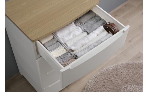 チェスト　ウッドトップノックダウンチェスト KDMG-564WT ホワイト