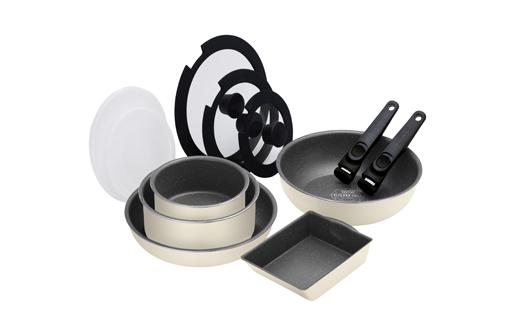 フライパン セット フライパンセット アイリスオーヤマ 12点セット アイボリー ガス ih 12点セット ダイヤモンドコートパン ih対応 ガス火 20cm 26cm 鍋 蓋 ふた キッチン おすすめ 人気 アイリス DCI-T12S