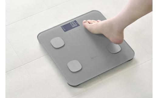 体重計 体組成計 スマホ 連動 体組成計 アイリスオーヤマ 家電 健康家電 14項目計測 10人分記録 ダイエット 滑り止め 薄型 IBCM-B212-H　グレー