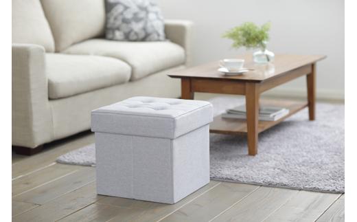 椅子　折りたたみ収納スツール　レギュラー SSTR-38 ライトグレー