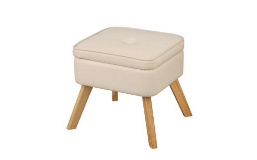 椅子　チェア　収納付オットマン LEC-OT アイボリー